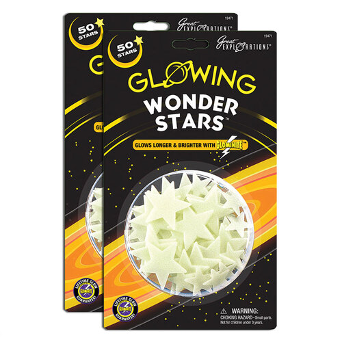 2PK Great Explorations Glowing Wonder Stars Galaxy Kids Toy 5+