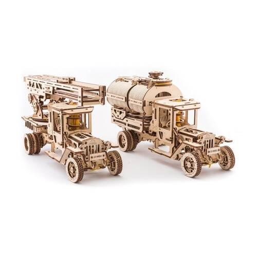 UGears Truck Additions Wooden 3D Puzzle Trailer Tanker Ladder 322pc 14y+