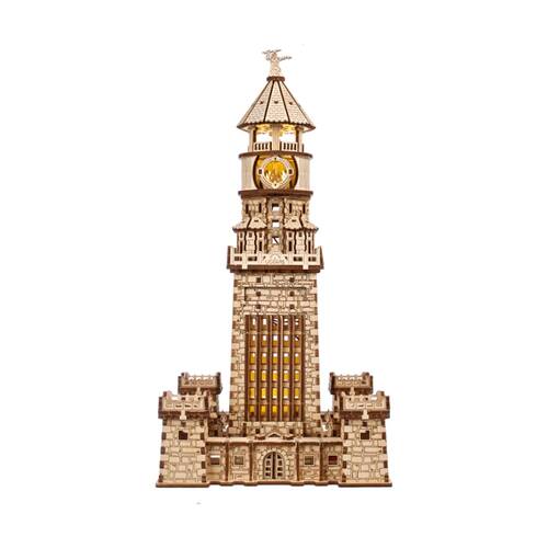 UGears Lighthouse of Alexandria Model Wooden 3D Puzzle w/LED Lamp 340pc 14y+