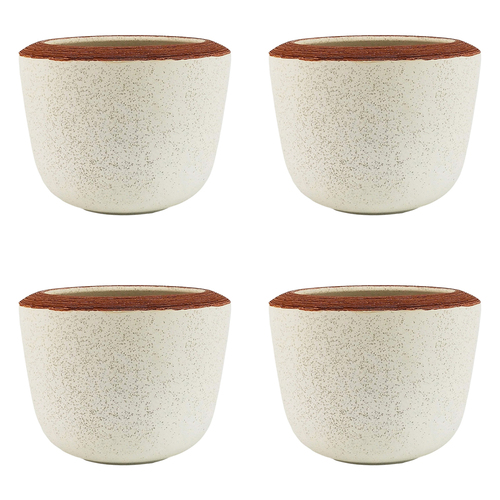 4x Urban Jenna 19cm Ceramic Planter Plant Pot Small - Terracotta/Sand