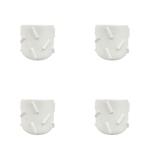 4x Urban Felix 13cm Concrete Planter Pot Small - White