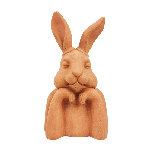 Urban Concrete26cm Rabbit Statue Ornament Large - Terracotta