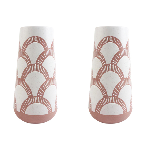 2x Urban Sophie 28cm Ceramic Plant/Flower Vase Display Pot - Berry