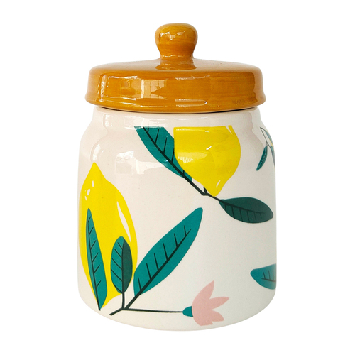 Urban 16.5cm Evergreen Ceramic Jar w/ Lid - Green/Yellow