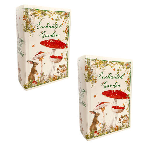 2PK Urban Enchanted Garden Book Home/Office Vase Tabletop Decor 16cm – Red