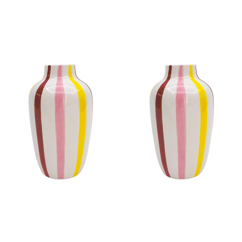 2PK Urban Halycon Vase Pink Red 20cm Decorative Home Decor