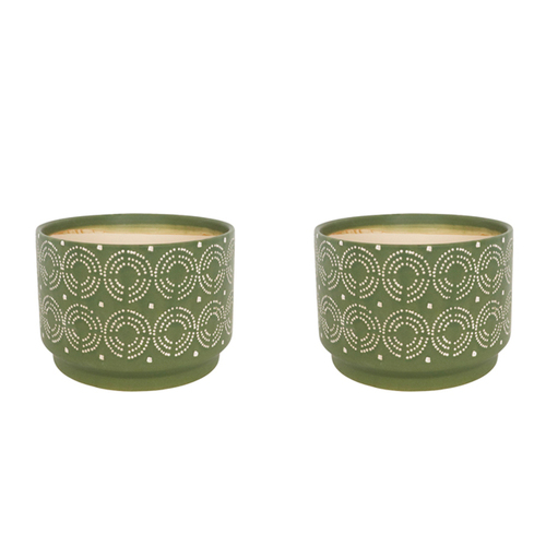 2x Urban Laurie 19cm Ceramic Planter Pot Large - Green