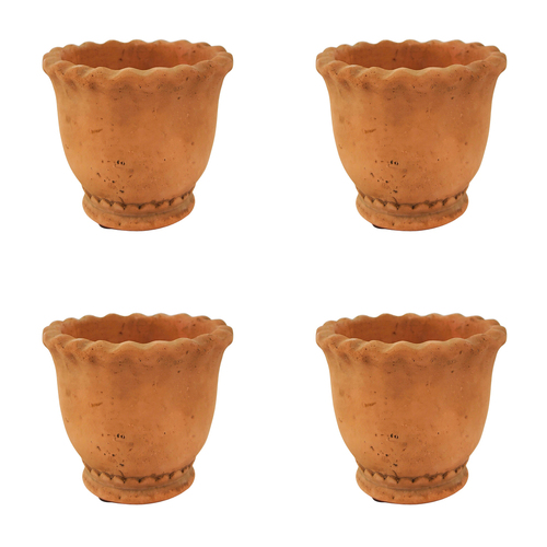 4x Urban Marie 9cm Ceramic Planter Pot Small - Terracotta