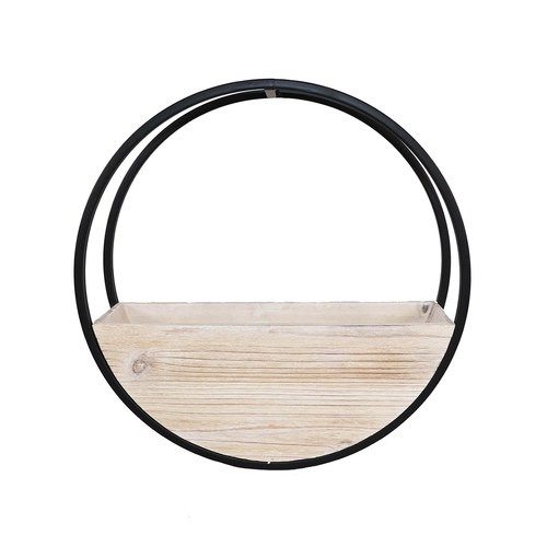 Urban 40cm Circle Wall Planter Garden Pot Small - White Wash