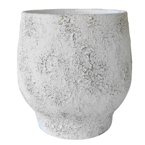 Urban Hope Textured 22cm Concrete Planter Pot Large - White