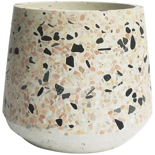 Urban Terrazzo 12cm Concrete/Stone Planter Plant Pot Small - Beige/Pink