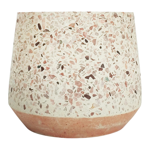 Urban Terrazzo 12cm Concrete/Stone Planter Small - Pink