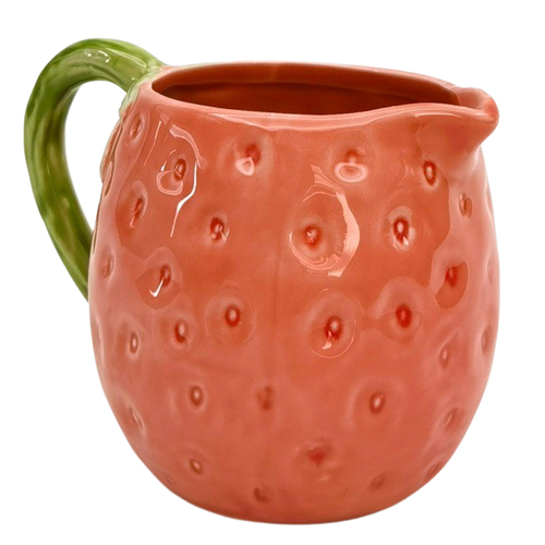 Urban Strawberry Jug Pink 15cm Serveware Home Kitchen Decor