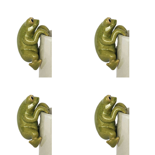 4x Urban 8cm Ceramic Frog Pot Hanger Figurine - Assorted