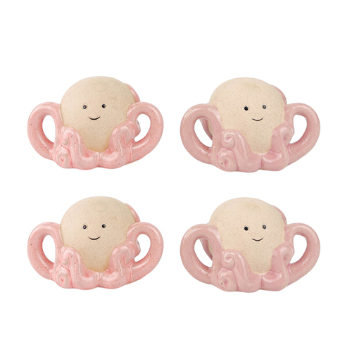 4x Urban 9cm Octopus Ceramic Pot Hanger Garden Decor - Assorted