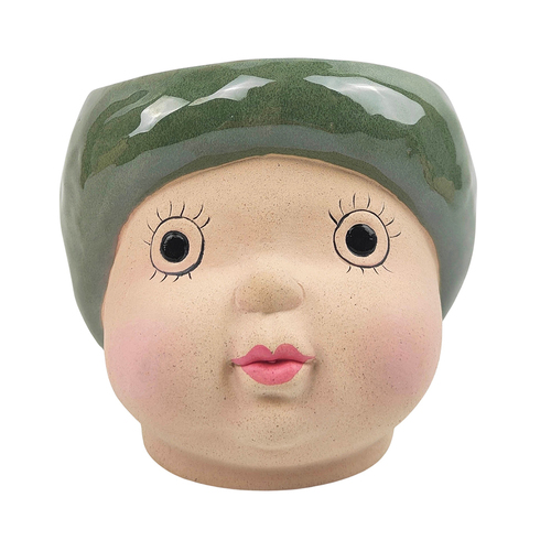Urban 16cm Ceramic May Gibbs Gumnut Baby Head Planter - Green