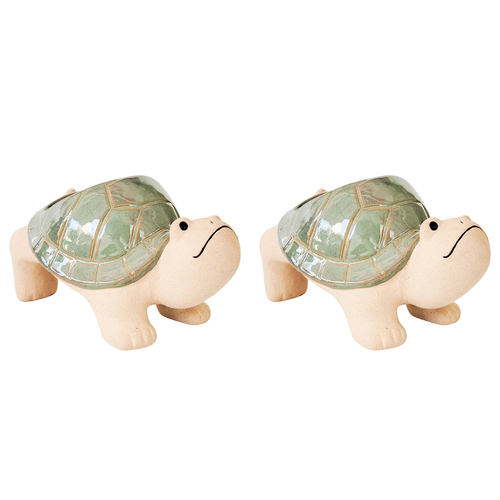 2PK Urban Products Turtle Planter Pot Hanger Sage 21cm