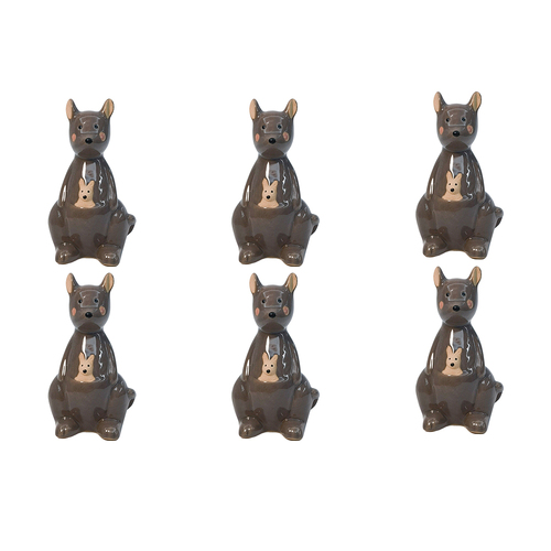6PK Urban Kangaroo Pot Hanger Grey 10cm Home Decorative Garden Decor