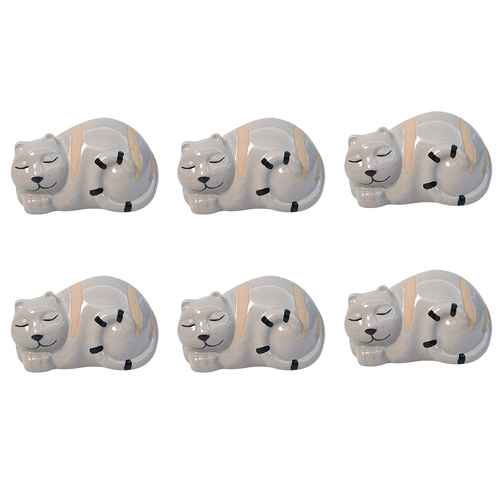 6PK Urban Cat Pot Hanger Bisque 5cm Home Decorative Garden Decor