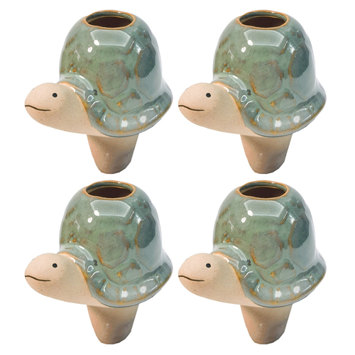 4PK Urban Turtle Water Seeper Turquoise 9cm Home Decorative Garden Decor