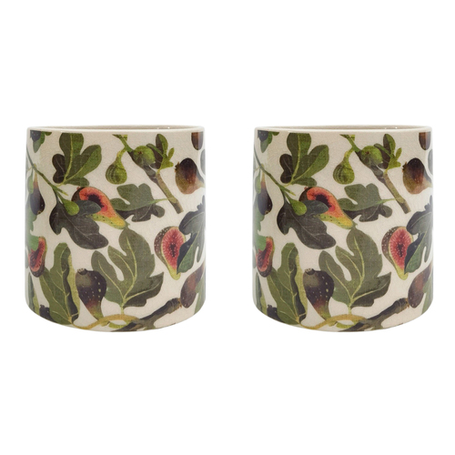 2PK Urban Fig Planter Green 14cm Home Decorative Garden Decor