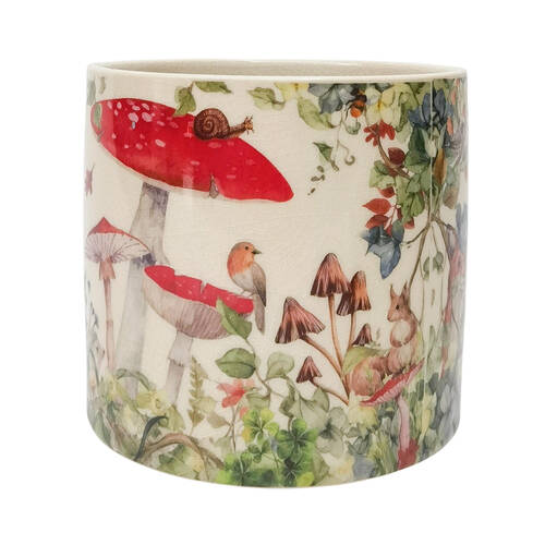 Urban Enchanted Garden Fairy Home/Garden Plant Pot Red Planter 14cm