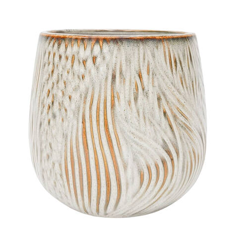 Urban Aria Minimalist Home/Garden Plant Pot White Planter Medium 14cm