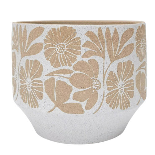 Urban Matisse Stoneware Planter Plant Pot 13x17cm White