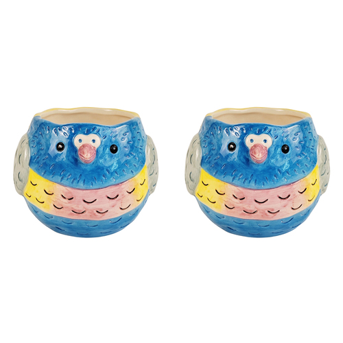 2x Urban 12cm Ceramic Loriekeet Bird Planter Home/Garden Decor