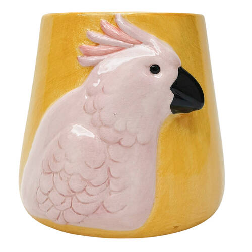 Urban Galah Ceramic Planter Flower/Plant Pot 15cm Pink