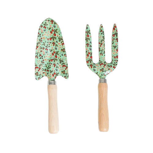 2pc Urban Metal/Timber Strawberry Field Gardening Tools Set 29cm Green