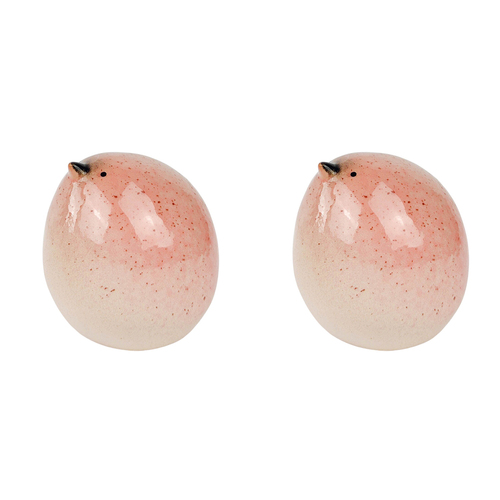2x Urban 9cm Fat Bird Ornament Home/Garden Decor - Pink