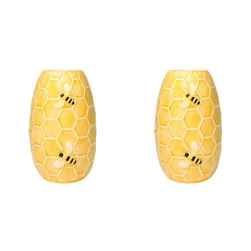 2PK Urban Bee Hive Vase Yellow 17cm Decorative Home Decor