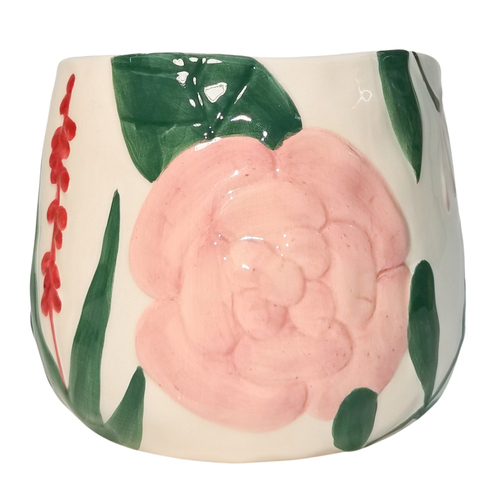 Urban Dahlia Floral Planter Colourful Med 13cm Home Decorative Garden Decor