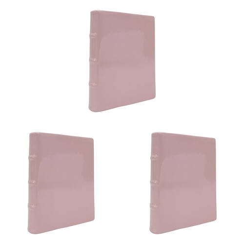 3PK Urban Book Vase Pink 21cm Decorative Home Kitchen/Lounge Decor