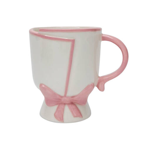 Urban Bow Coffee/Tea Drinking Mug Ceramic 12cm Pink