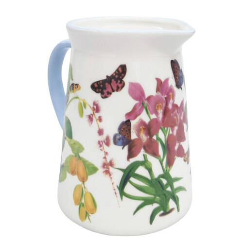 Urban Ceramic Botanicals Pitcher Beverage Serving Jug 15x16cm Green