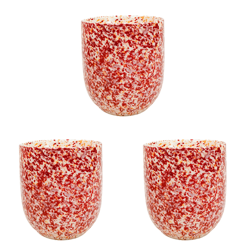 3PK Urban Speckle Planter Pink Red 11cm Home Decorative Garden Decor