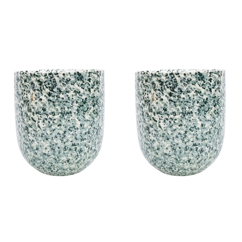 2PK Urban Speckle Planter Sage 15cm Home Decorative Garden Decor