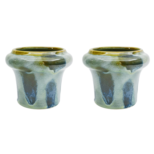 2PK Urban Bronte Planter Green 11cm Home Decorative Garden Decor