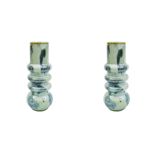 2PK Urban Bronte Vase Green 25cm Decorative Home Decor