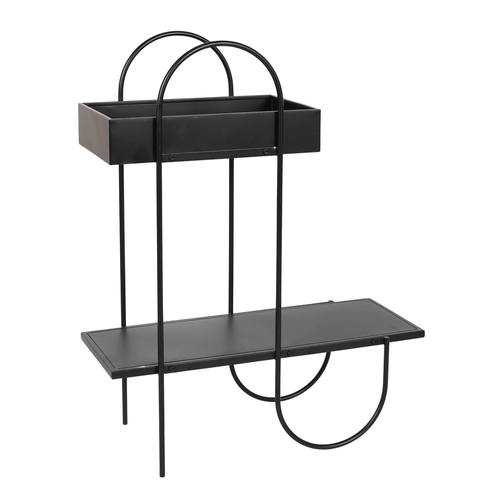Urban Levi 76cm Metal Side Table Home Decor Furniture - Black