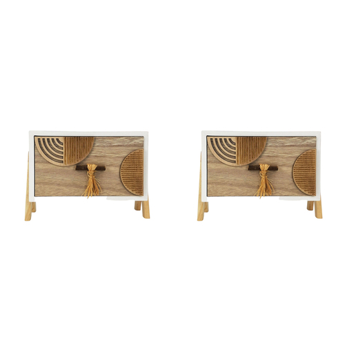 2x Urban Kiana Abstract 20cm Drawer Home Decor Furniture - Natural