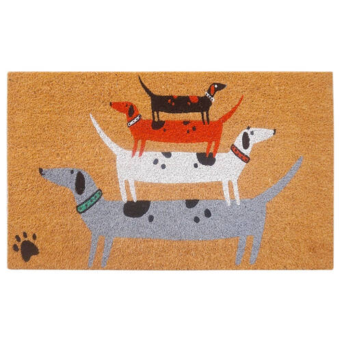 Urban Dog Floor Doormat Coir/PVC Decor 45x75cm Grey
