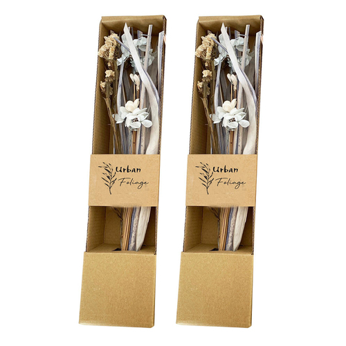 2x Urban Dried Floral 37cm Boxed Posie Flower - Assorted