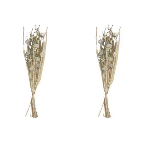 2x Urban 60cm Dried Foliage Floral Bouquet Home Display - Green