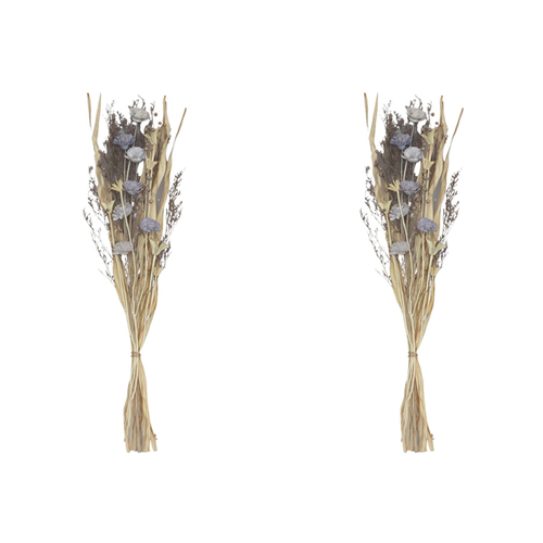 2x Urban 60cm Dried Foliage Floral Bouquet Home Display - Blue