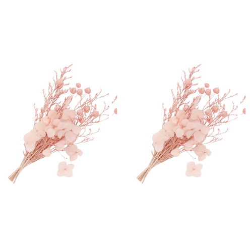 2PK Urban 15cm Dried Floral Love You Card Greeting - Pink