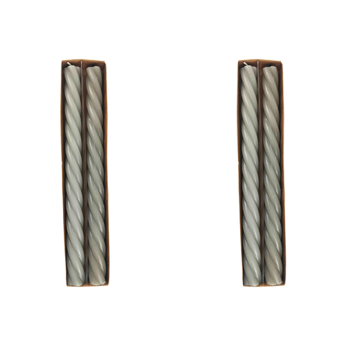 2x 2pc Urban 25.5cm Swirl Pillar Vanilla Scented Candle - Smoke