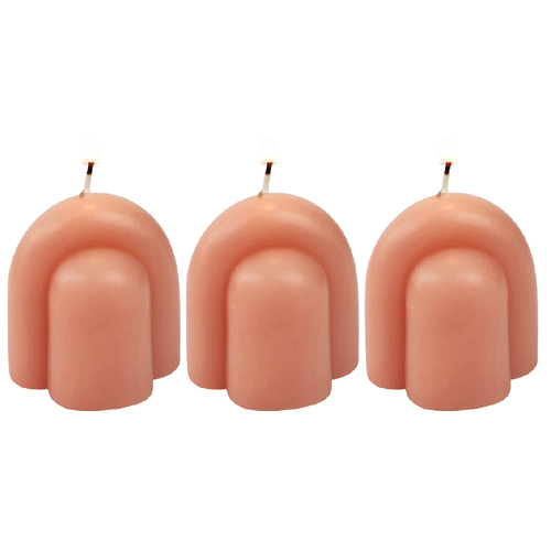 3x Urban Arch 5.5cm Vanilla Scented Candle Home Fragrance - Rose